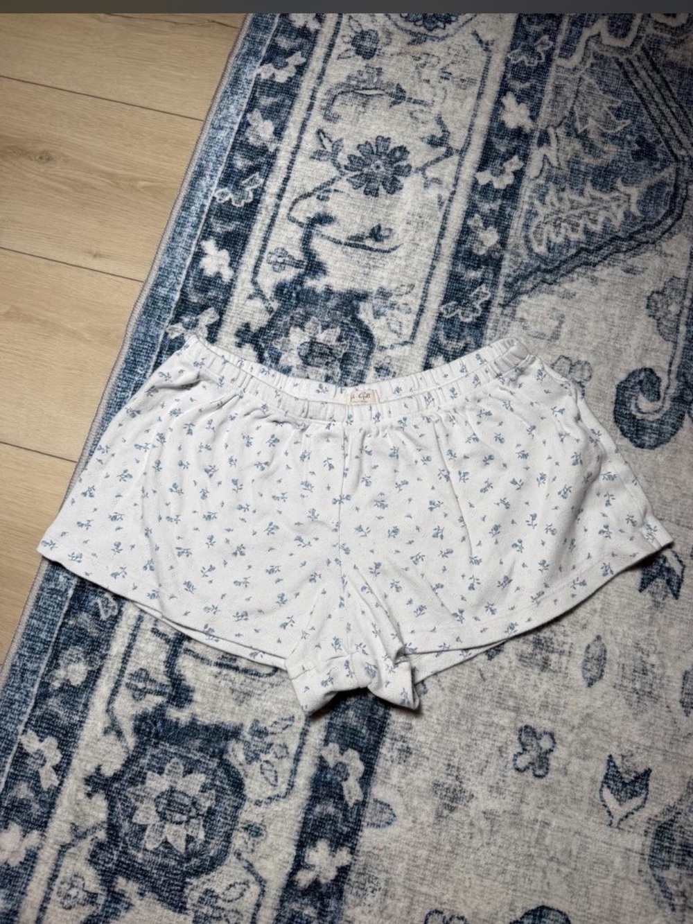 Brandy Melville John Galt Blue Floral Lounge Shorts